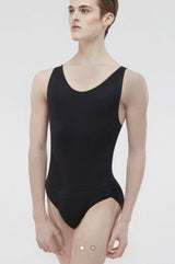 Microfibre Tank Leotard with built in full seat dance belt - Mens