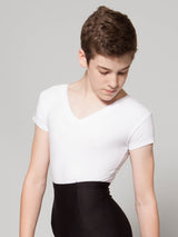 V-Neck Leo with Built-in Full Seat Dance Belt - BOYS