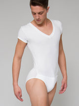 V-Neck Leo with Built-in Full Seat Dance Belt - BOYS