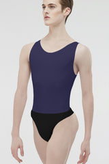 Wide neck Leo with build in dance belt - MENS