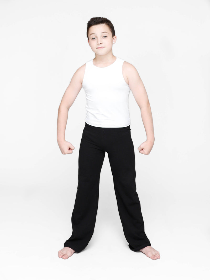 Black Stretch Cotton JAZZ Pants BOYS BoysdancetooAU black-stretch-cotton-jazz-pants-boys-boysdancetooau