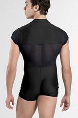 Polo collar unitard with front zip - MENS