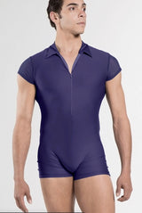 Polo collar unitard with front zip - MENS